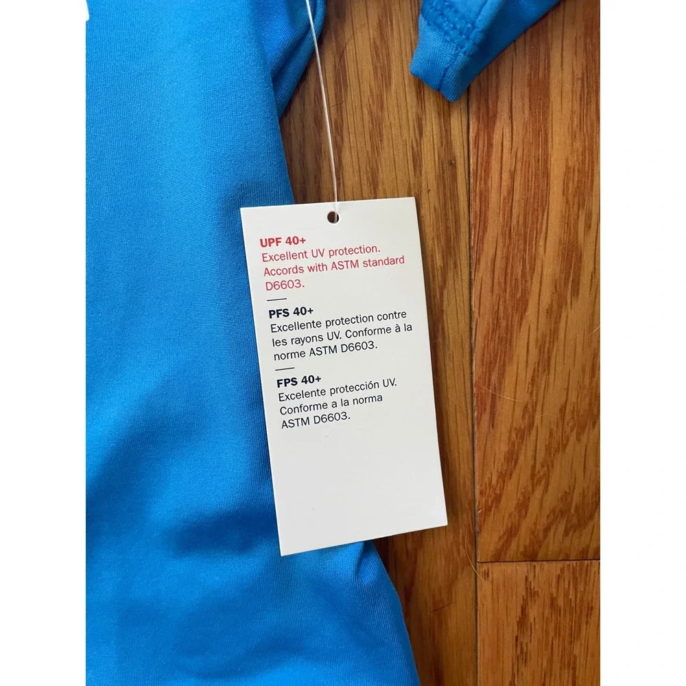 Old Navy Kids Blue Shark Surfing Rash Guard Swim Shirt UPF 40+ 4T NWT